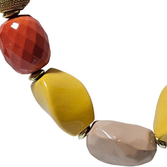 Boho Colorful Beaded Chunky Necklace Retro 60s 70s Fashion Jewelry Women - Picture 3 of 6